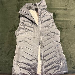 Eddie Bauer Women's Silver Quilted Vest